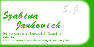 szabina jankovich business card